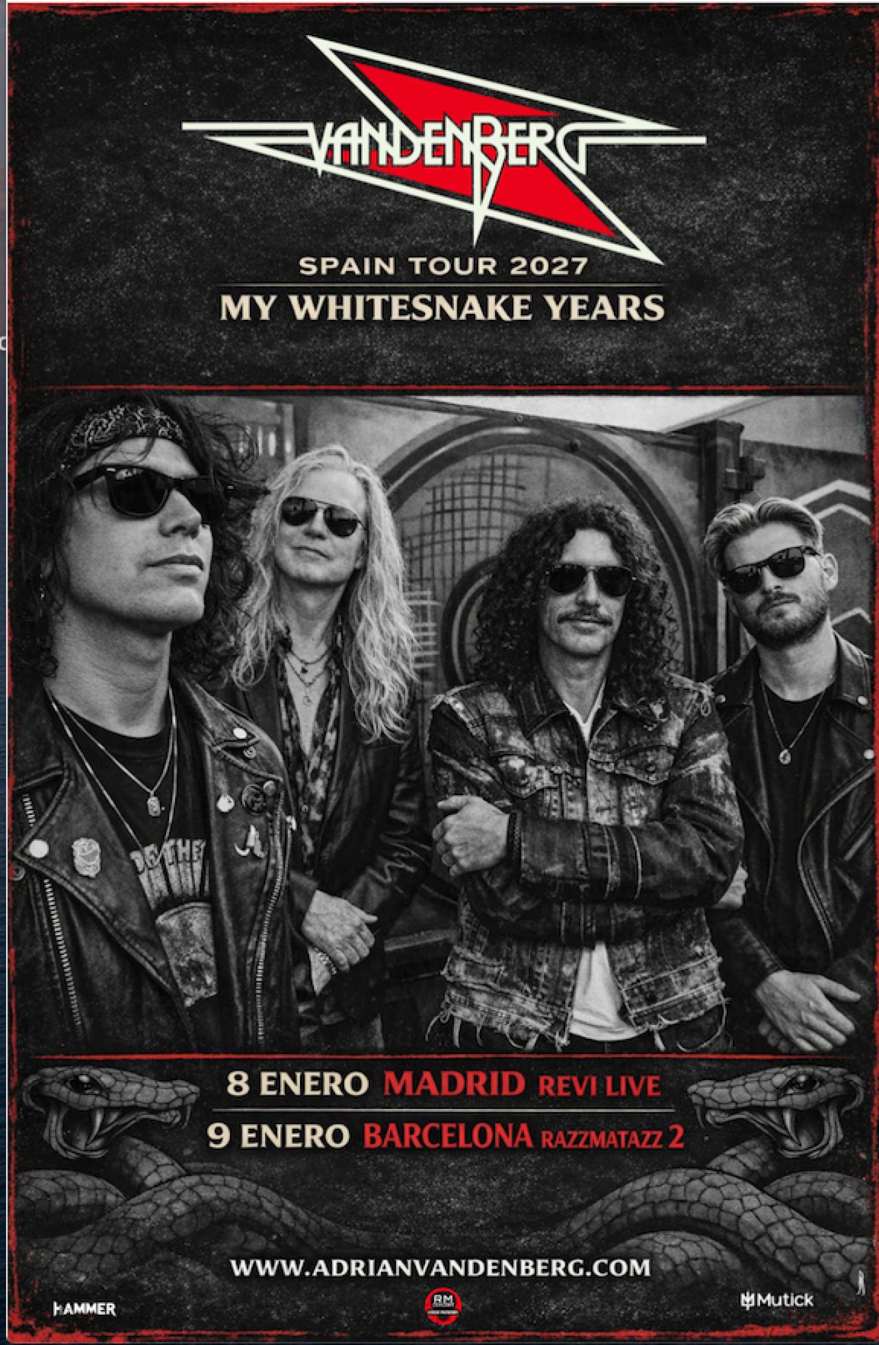 Adrian Vandenberg traerá a Madrid y Barcelona su espectáculo «My Whitesnake Years!»