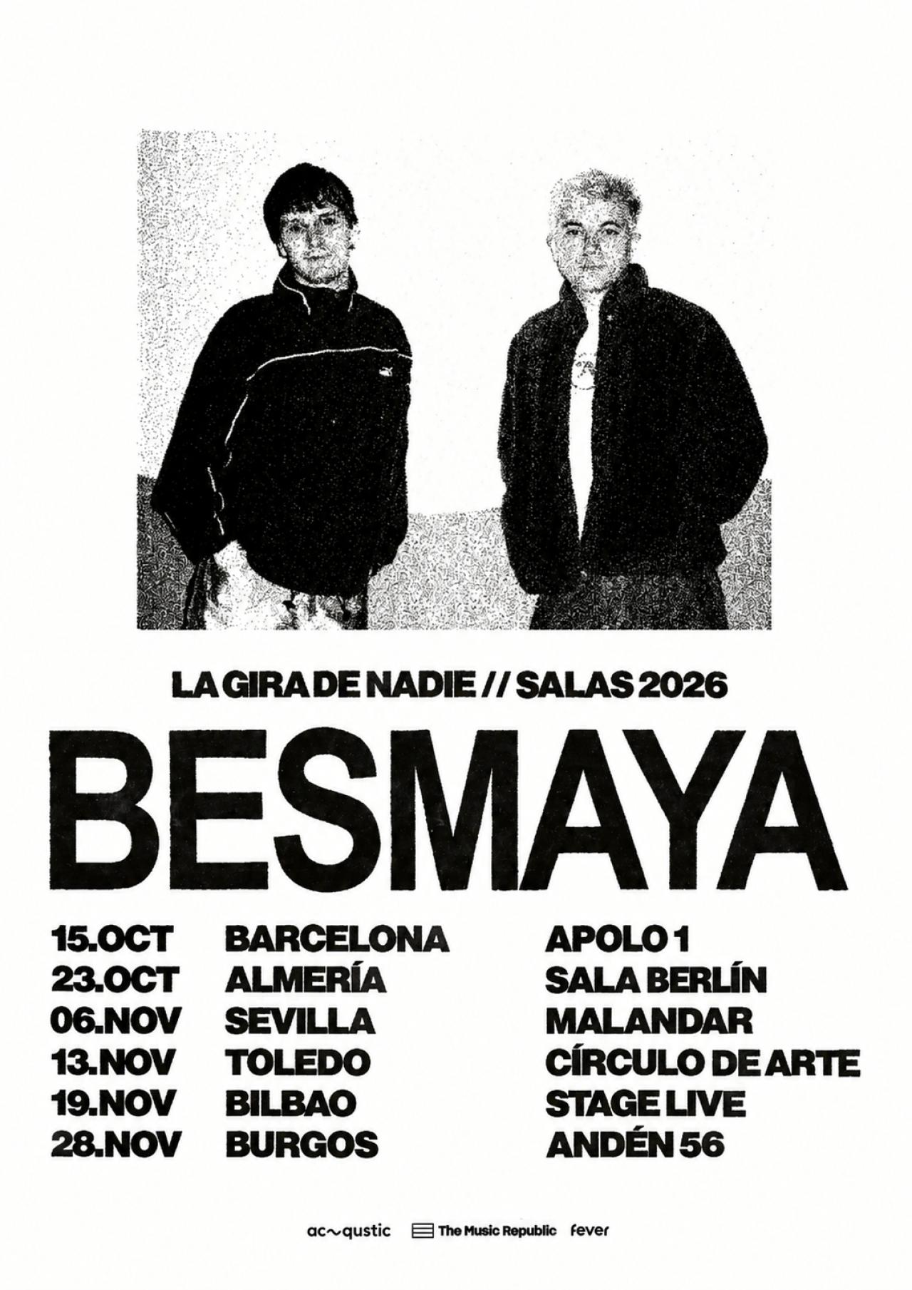 Besmaya retomará «La Gira de Nadie» este otoño con seis nuevas paradas