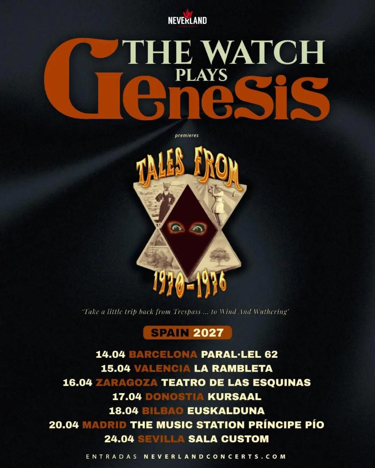 The Watch recuperará la era dorada de Genesis con siete conciertos en España en 2027