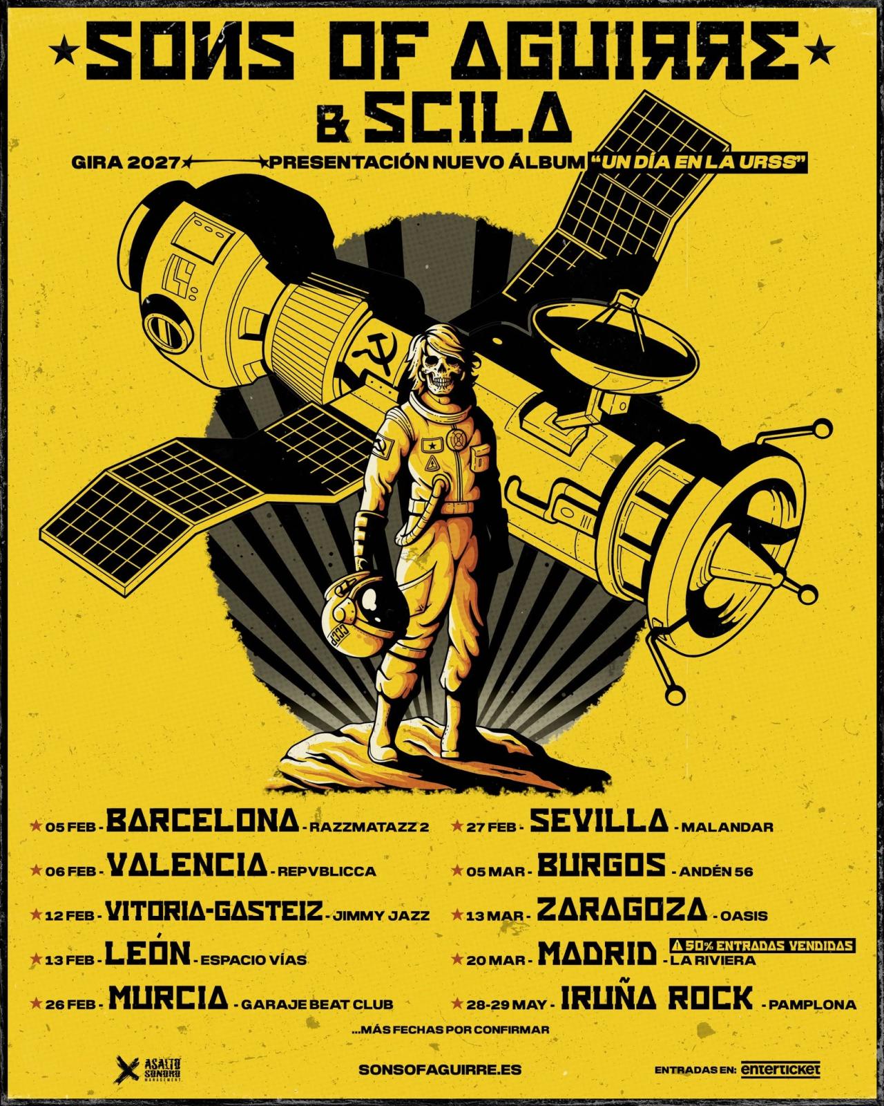Sons of Aguirre & Scila anuncian la gira «Un día en la URSS» con diez citas en 2027 para presentar su nuevo álbum de rap metal