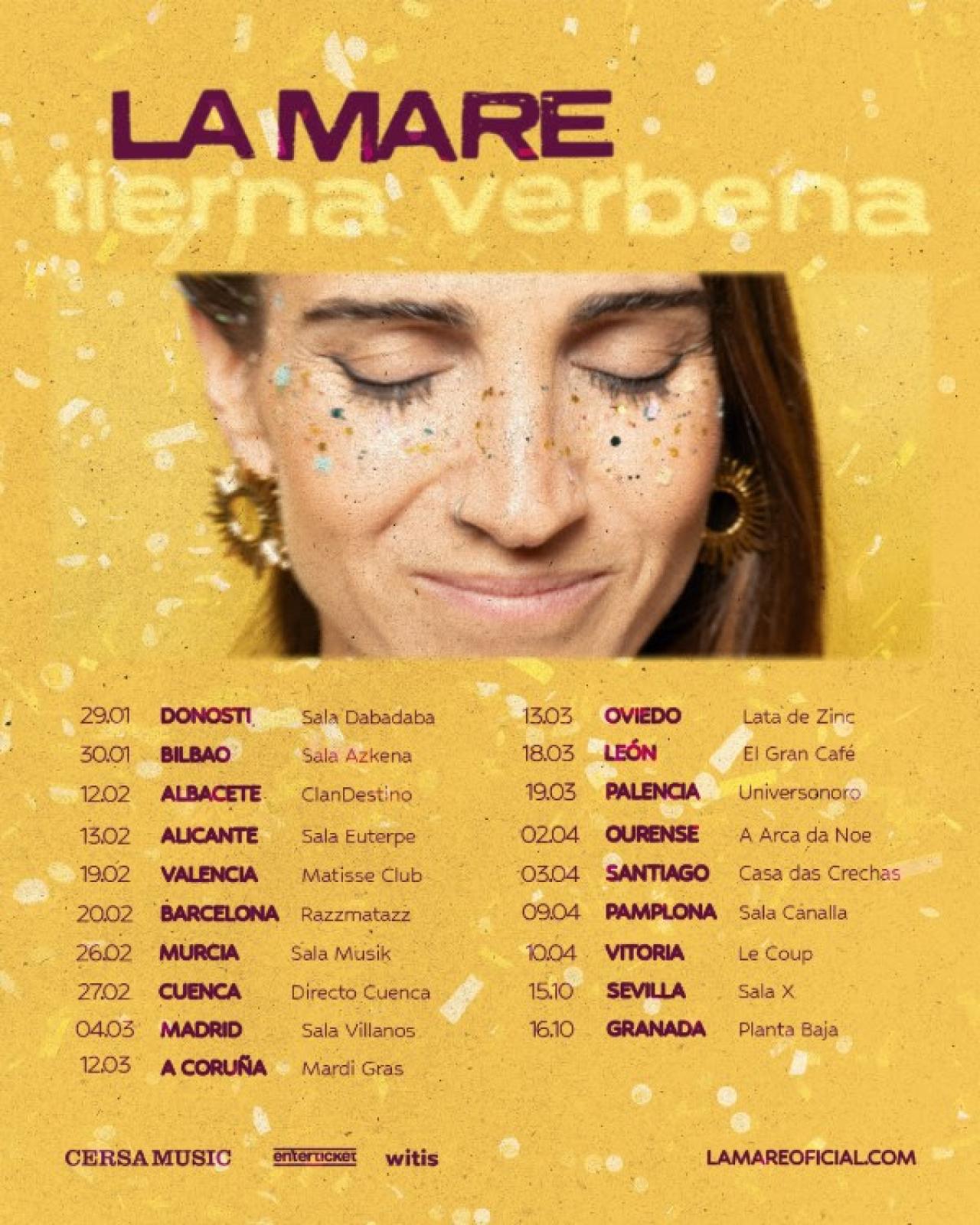 La Mare anuncia la gira «Tierna Verbena» para 2027 con 19 conciertos y un nuevo repertorio que une folklore, canción de autor y ritmos latinos