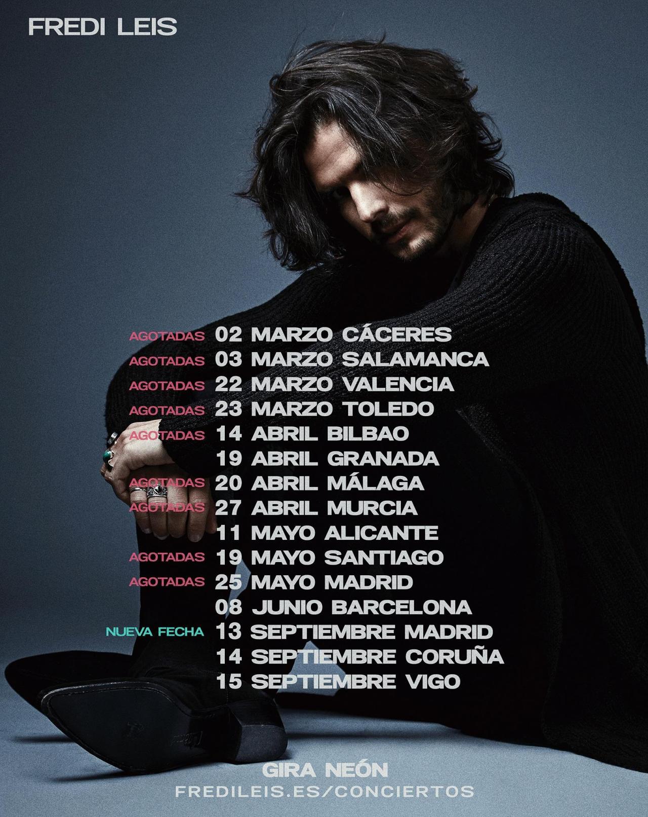Fredi Leis anuncia las primeras fechas de la gira Neon