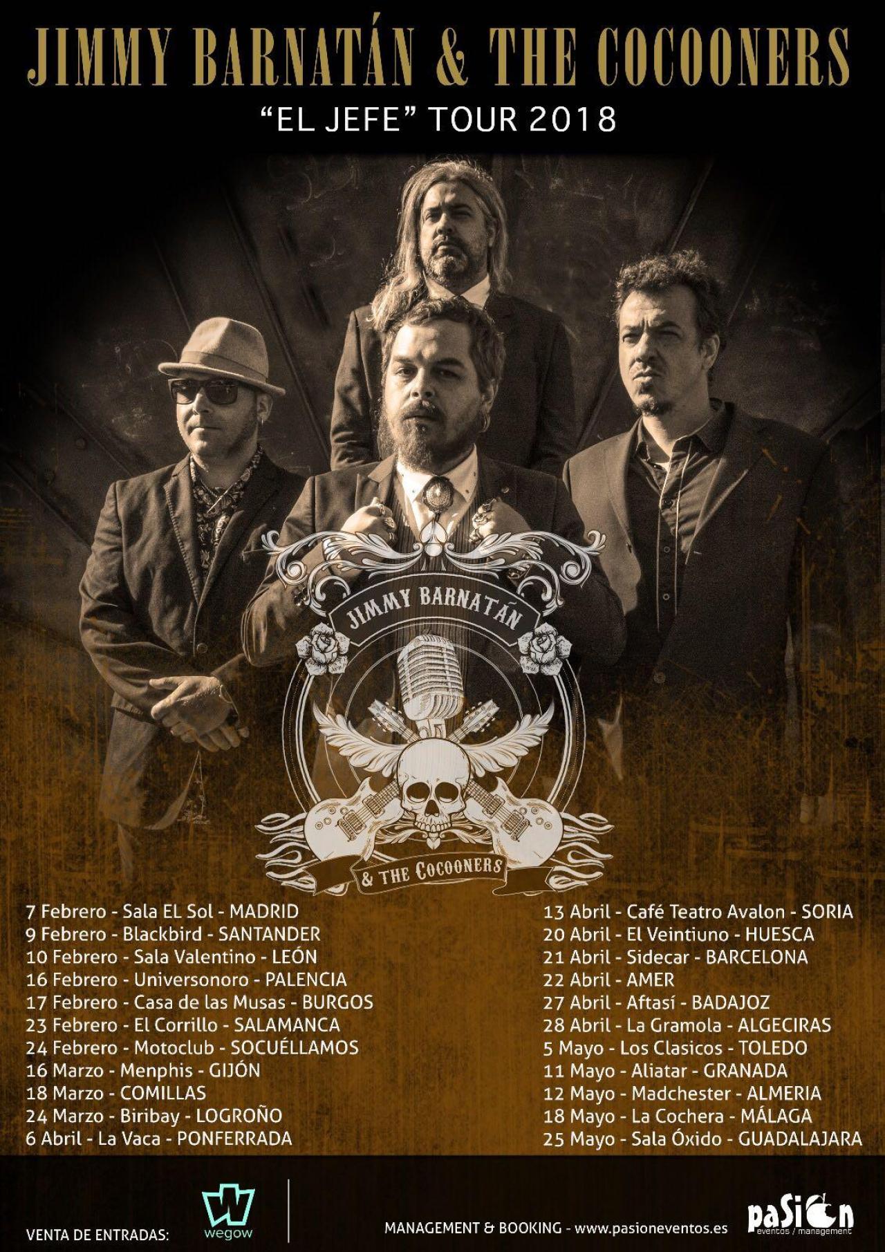 Jimmy Barnatán presenta las primeras fechas de su gira El Jefe Tour 2018.