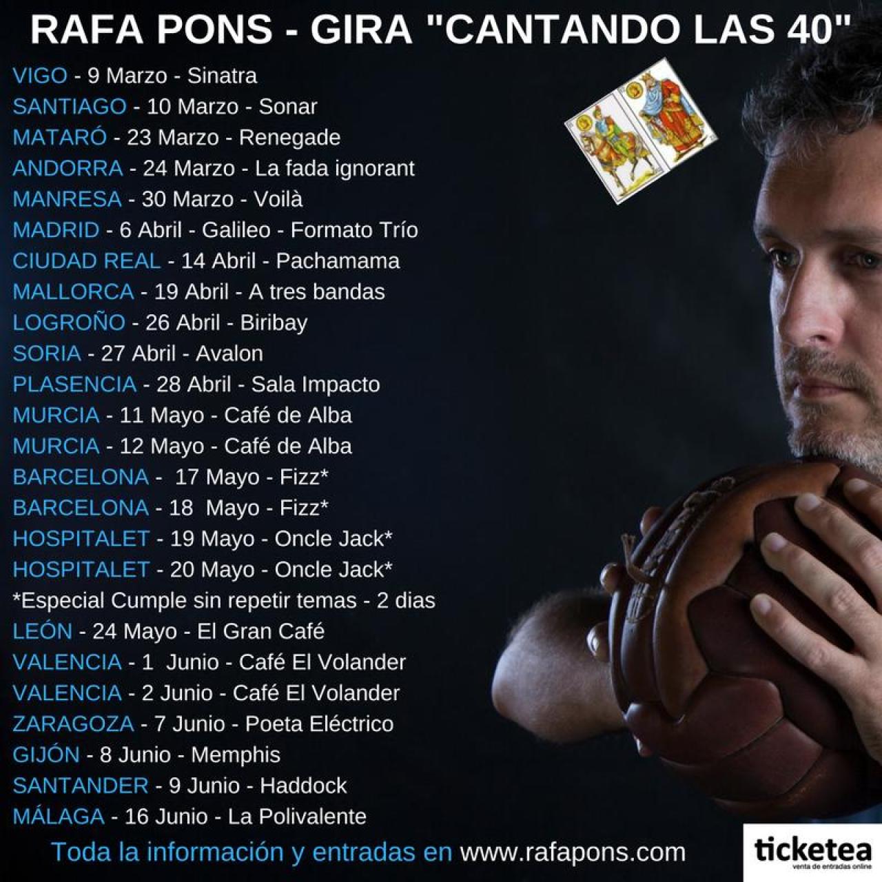Rafa Pons presenta la gira Cantando Las 40 en acústico