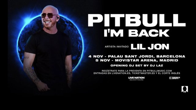 Pitbull: "Mr. Worldwide" incendia España en noviembre con su gira "I'M BACK"