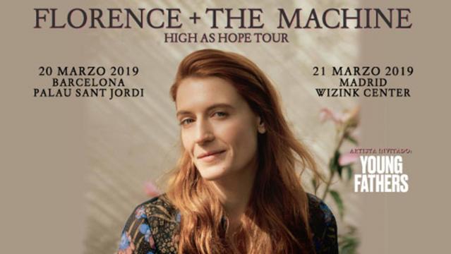 Florence and the Machine actuara en primavera del año 2019 en Barcelona y Madrid