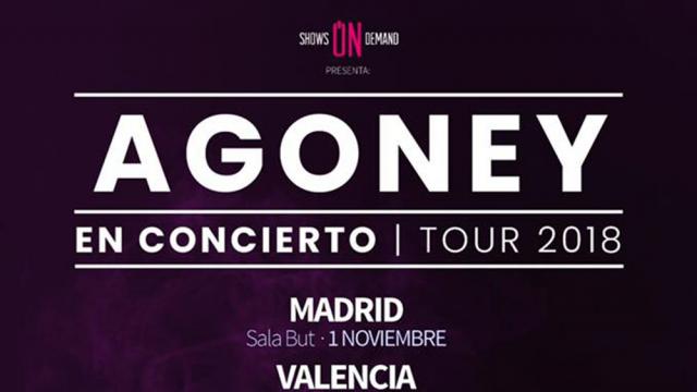 Agoney actuará en Valencia, Madrid, Barcelona y Zaragoza en noviembre