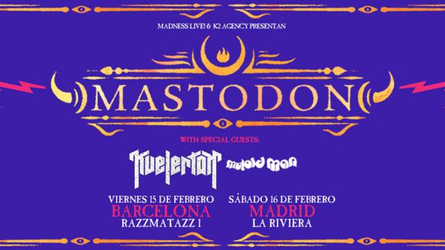 Gira de Mastodon, Kvelertak y Mutoid Man pasará en febrero por Madrid y Barcelona