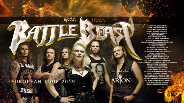 Gira de Battle Beast  y Arion en abril del año 2019