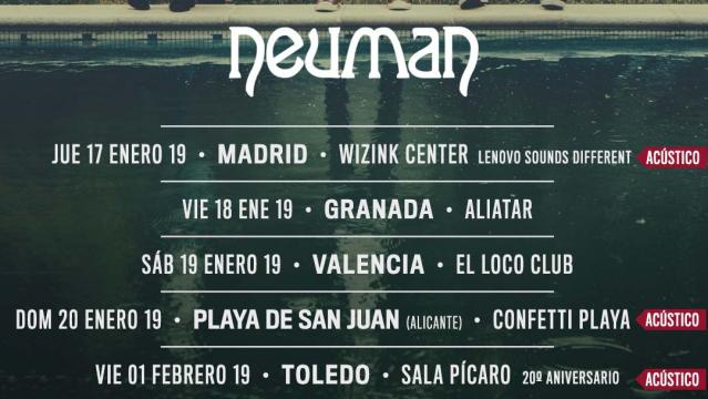 Neuman continuará la gira Crashpad en el año 2019