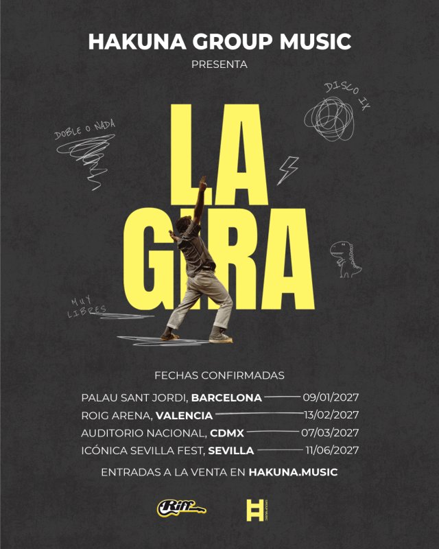Hakuna Group Music anuncia «La Gira», su primer tour por grandes recintos