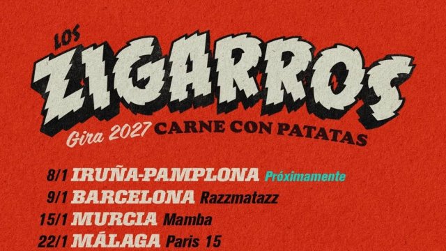 Los Zigarros anuncian la gira Carne con Patatas 2027: 16 conciertos por España