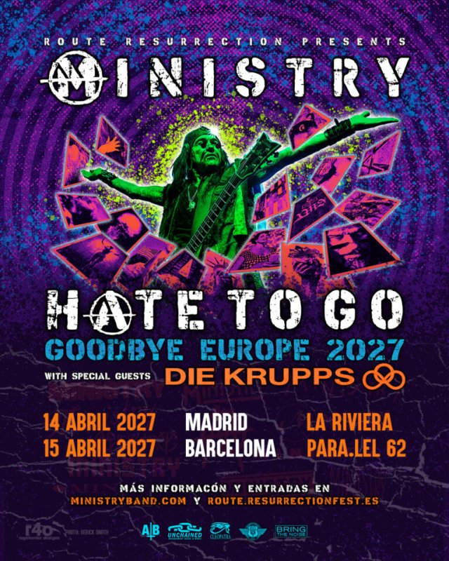 Ministry se despide de España con dos conciertos en Madrid y Barcelona en 2027