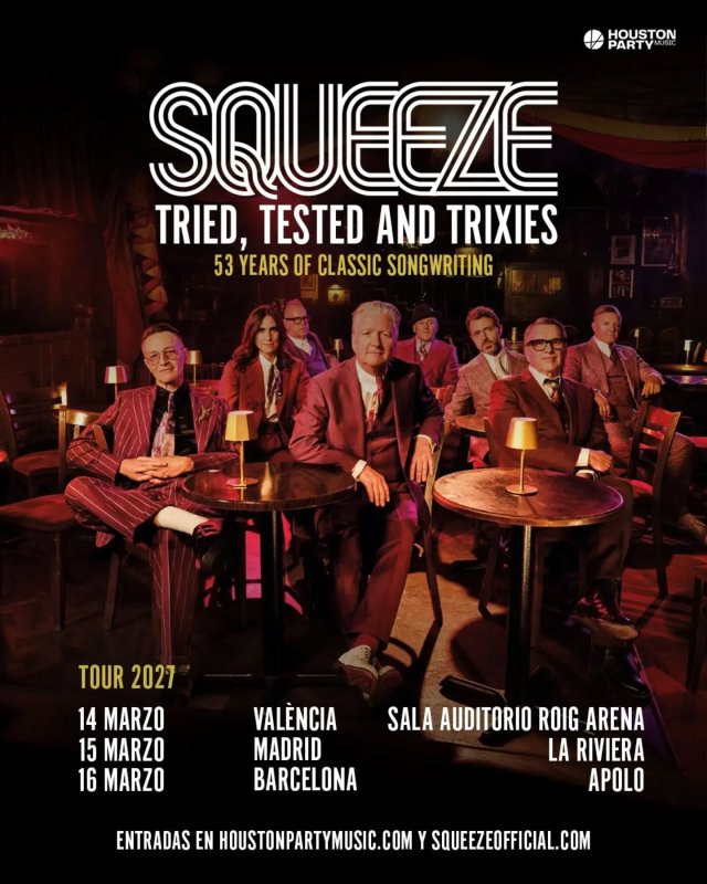 Squeeze giran por España en marzo de 2027: València, Madrid y Barcelona