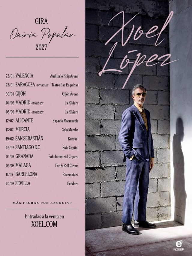 Xoel López anuncia Oniria Popular, su gira de salas de 2027 con trece conciertos