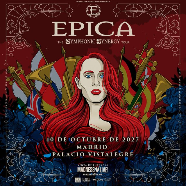 Epica traerá su «The Symphonic Synergy Tour» al Palacio Vistalegre de Madrid en 2027
