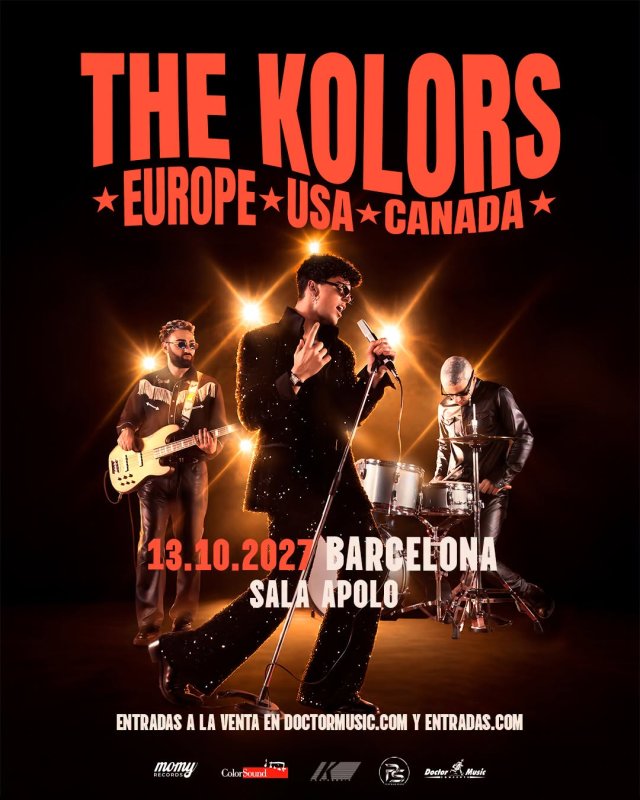The Kolors aterrizará con su nueva gira internacional en Barcelona el próximo mes de octubre de 2027