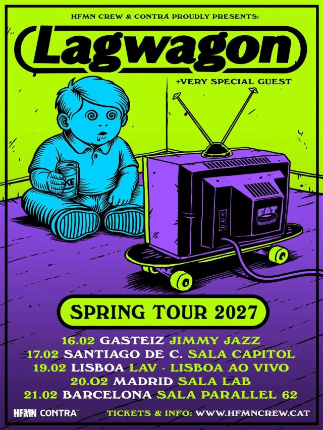 Lagwagon regresará a España en febrero de 2027 con cuatro conciertos