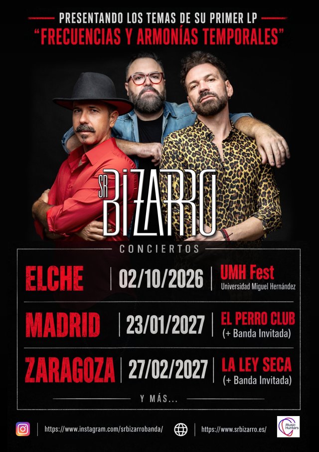 Sr. Bizarro llevará «Frecuencias y Armonías Temporales» a Elche, Madrid y Zaragoza