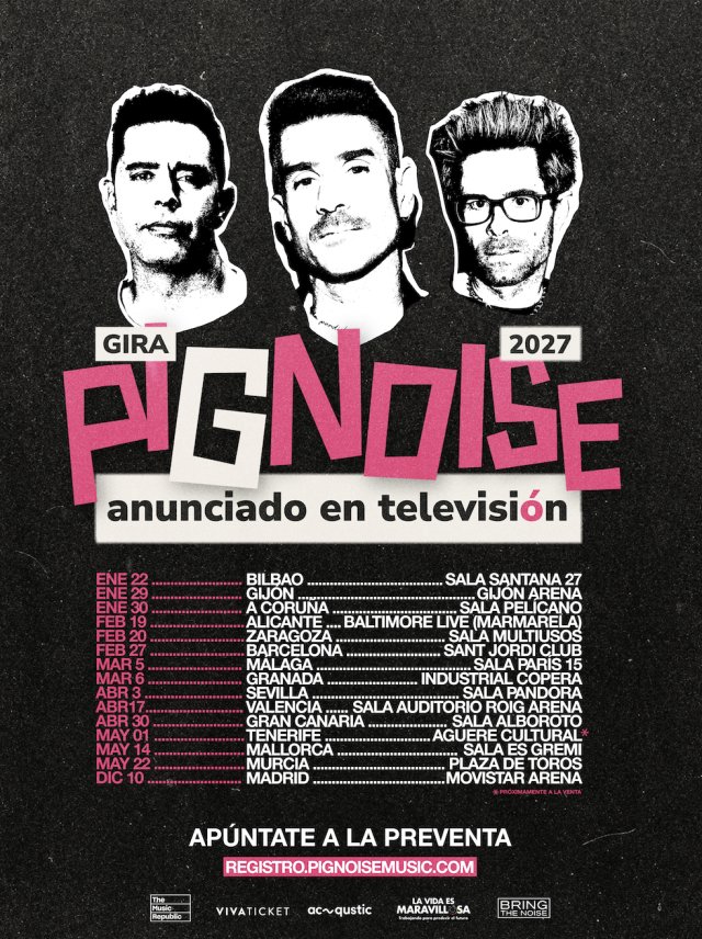 Pignoise celebrará los 20 años de «Anunciado en Televisión» con una gira de 15 conciertos en 2027