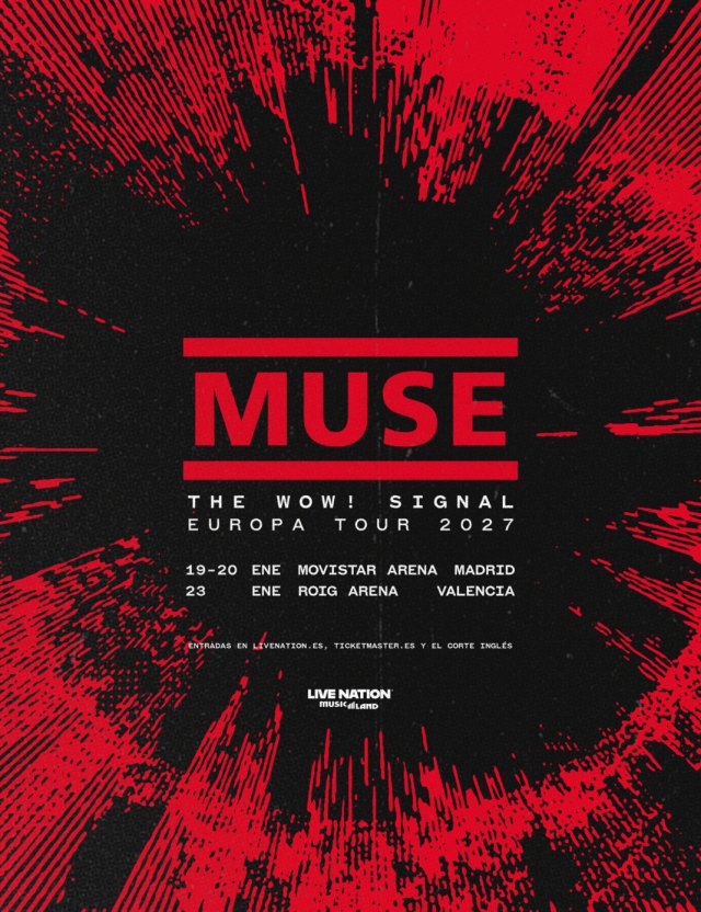 Muse traerá «The Wow! Signal Europa Tour» a España con tres grandes conciertos en Madrid y Valencia
