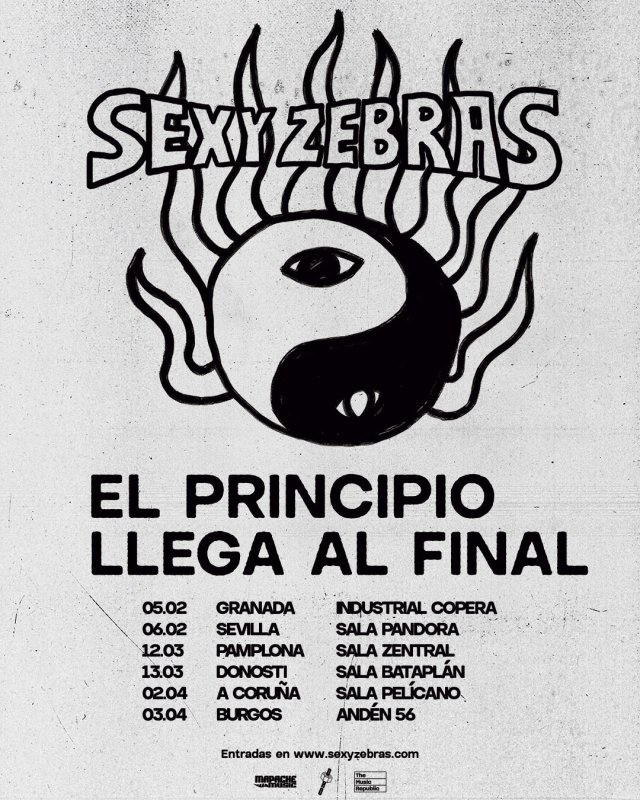 Sexy Zebras anuncia «El principio llega al final Tour», seis conciertos en 2027 para despedir una etapa de su trayectoria