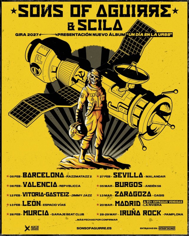 Sons of Aguirre & Scila anuncian la gira «Un día en la URSS» con diez citas en 2027 para presentar su nuevo álbum de rap metal