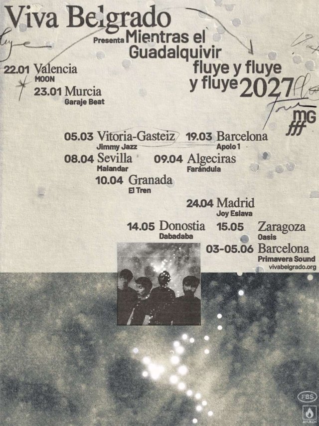 Viva Belgrado presenta «Mientras el Guadalquivir fluye, fluye y fluye» y anuncia once conciertos para su nueva gira de 2027