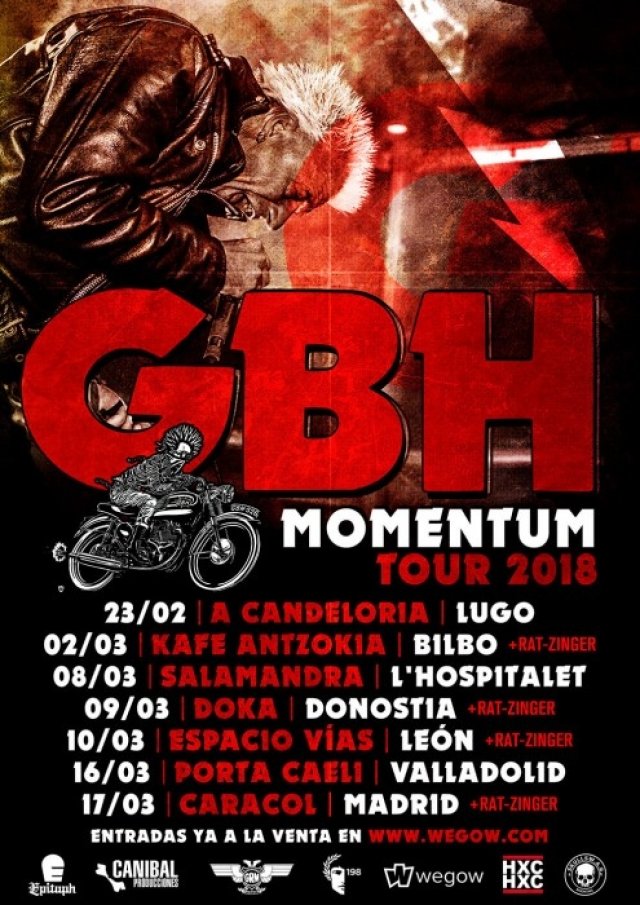 La veterana banda GBH presenta su nuevo disco Momentum por España