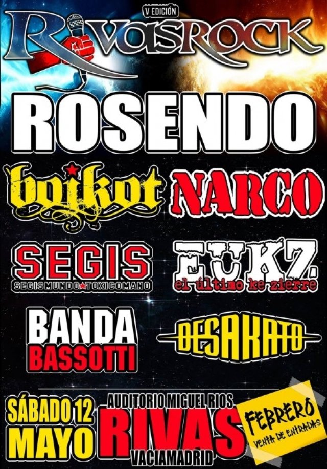 Rivas Rock 2018 presenta cartel con Rosendo, Narco, Boikot, EUKZ y muchos mas