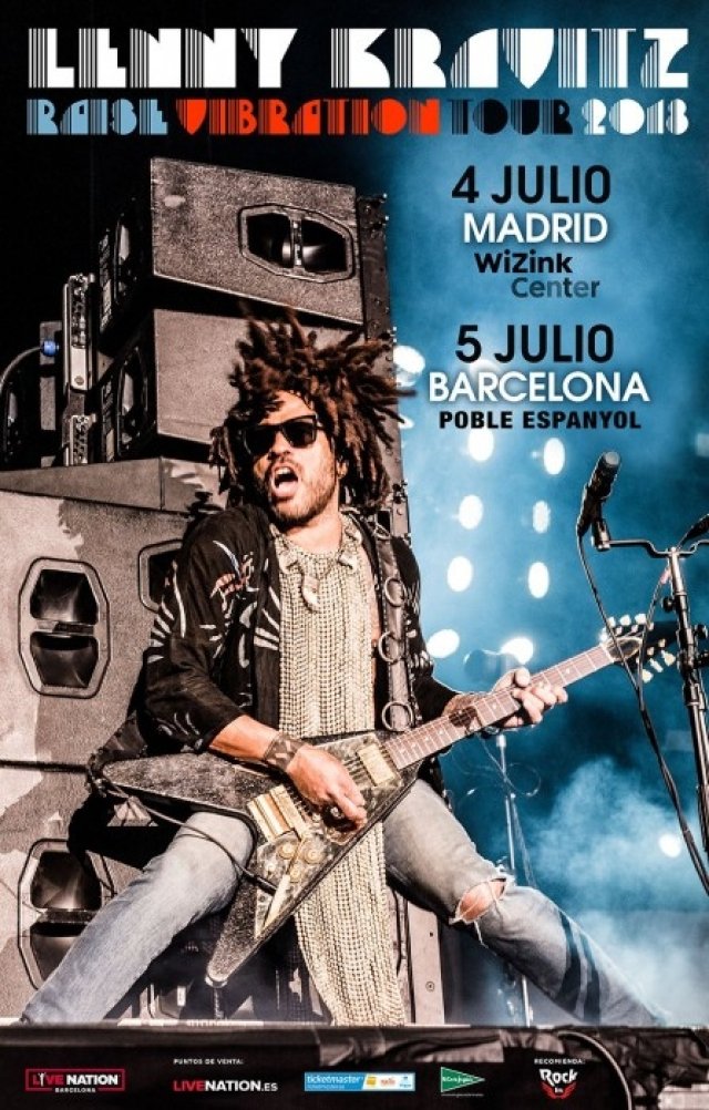 Lenny Kravitz actuara a principio de julio en Madrid y Barcelona