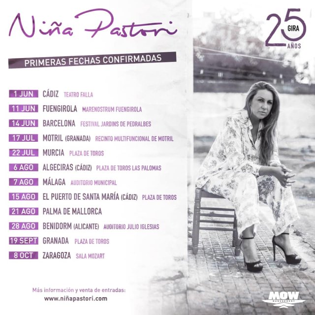 La gira 25 aniversario de Niña Pastori ya tiene fechas