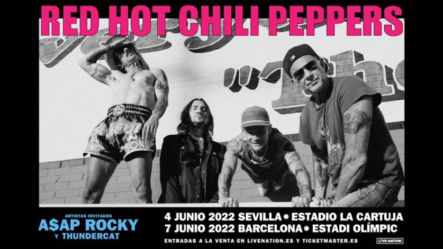 Red Hot Chili Peppers pasará por Sevilla y Barcelona en junio del año 2022