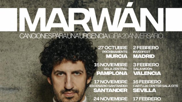 Gira 20 aniversario de Marwan llamada Canciones para una urgencia.