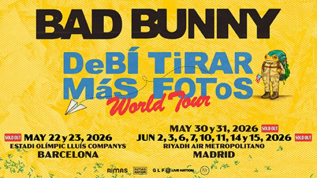 Bad Bunny dará doce conciertos en España en el 2026, dentro de su gira mundial: "Debí tirar más fotos", ocho en Madrid y dos en Barcelona