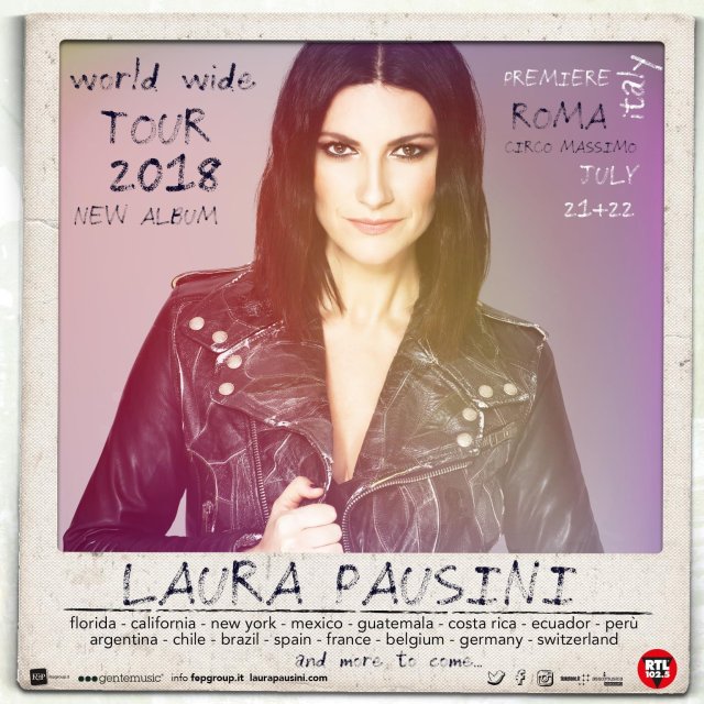 Laura Pausini anuncia conciertos en Madrid y Barcelona