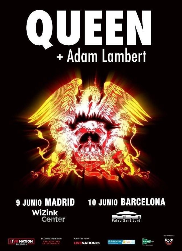 La banda Queen dará dos conciertos en España con Adam Lambert de vocalista