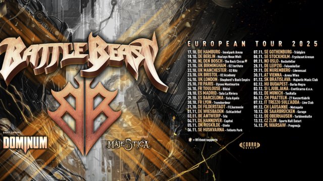 Battle Beast anuncia su gira europea 2025 con 35 conciertos