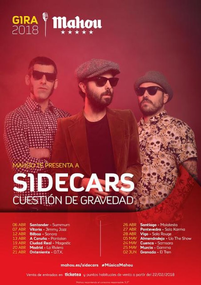 Sidecars anuncian una gira Mahou 2018