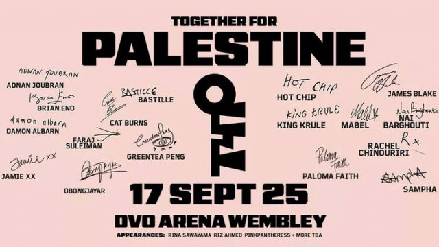 Together For Palestine: Un Concierto Benéfico en el Wembley Arena Liderado por Brian Eno