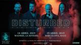 Disturbed pasarán por Madrid y Barcelona en abril del año 2019