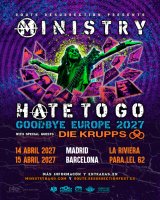 Ministry se despide de España con dos conciertos en Madrid y Barcelona en 2027