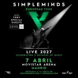 Simple Minds actuarán una única vez en España en 2027: Movistar Arena de Madrid el 7 de abril con Level 42