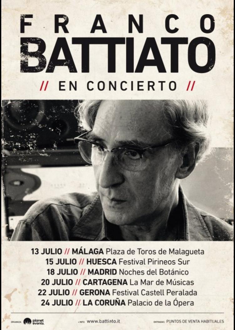 Cartel de Concierto de Franco Battiato en Sallent de Gállego