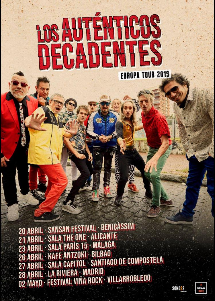 Concierto de Los Auténticos Decadentes en Bilbao. Comprar Entradas.