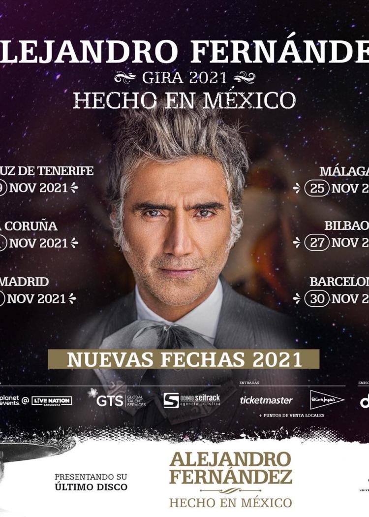 Concierto de Alejandro Fernández en A Coruña. Comprar Entradas.