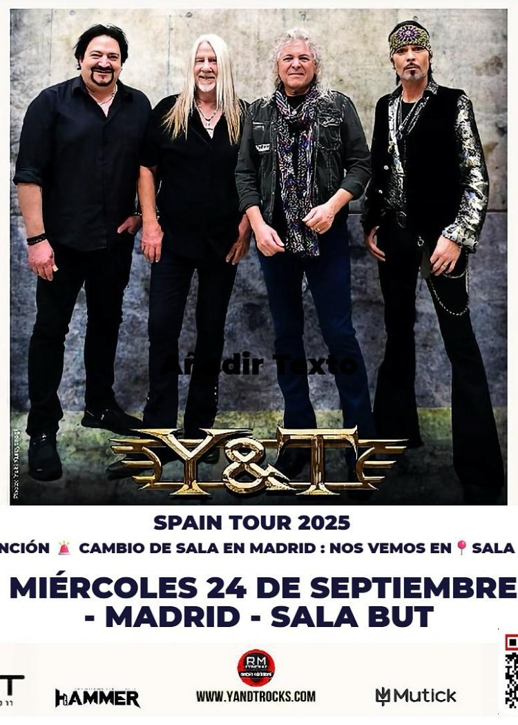Cartel de Concierto de Y&T en Madrid