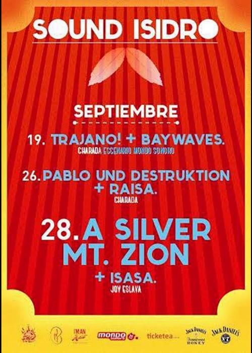 Cartel de Concierto de Trajano & BayWaves de Sound Isidro 2014