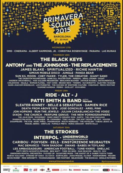 Cartel de Primavera Sound 2015