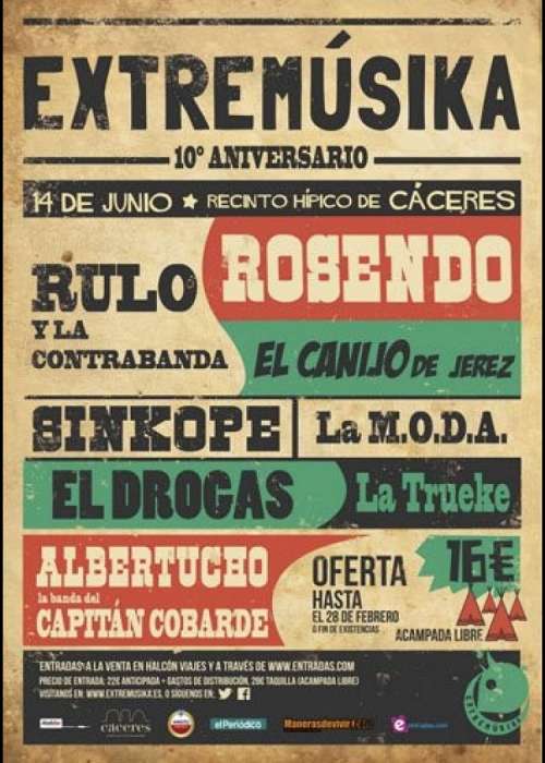 Cartel de Extremúsika